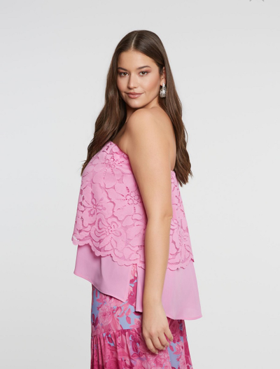 Топ нарядный розовый