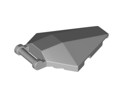 Windscreen 6 x 4 x 1 Hexagonal with Bar Handle, Light Bluish Gray (27262 / 6236765 / 6341899)