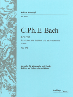 Bach, C P E: Cello Concerto A minor Wq 170