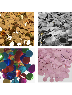 Конфетти Круг 2 см, 50 гр,  МИКС