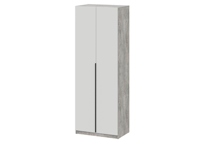 ШК 5 800 шкаф двустворчатый распашной Цемент светлый/Белый шагрень
