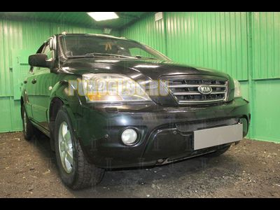 Защита радиатора KIA Sorento I рестайлинг 2006-2011 black низ