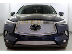 Защита радиатора Infiniti QX50 2021- chrome низ PPREMIUM