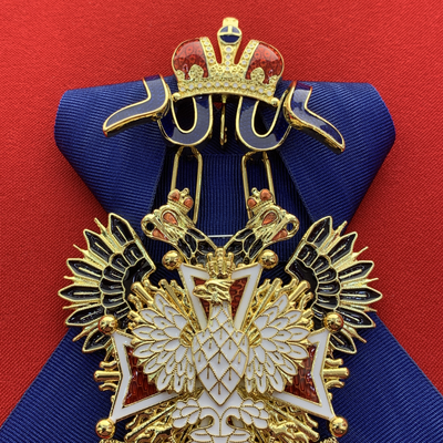 Орден Белого Орла с бантом из муаровой ленты. Полноразмерная копия LUX! Лот № 59.