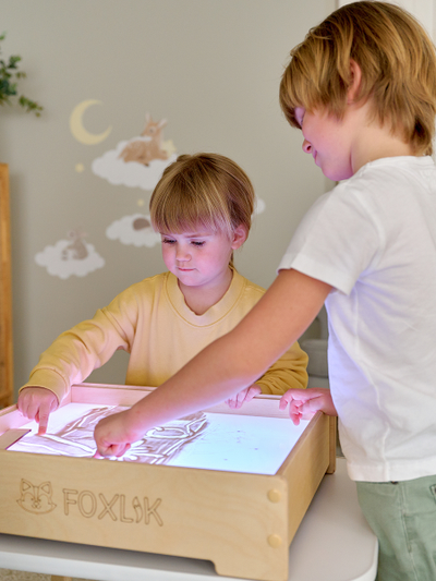 Световой планшет для рисования песком FOXLIK 4-в-1