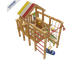 Детская игровая кровать-чердак СОНИК купить в Воронеже. - вид сзади