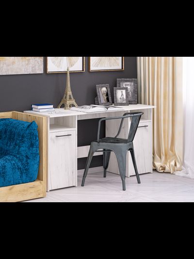 Фронда-9 стол письменный с 2 тумбами Крафт светлый