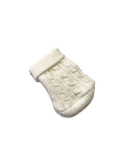 Свитер для собаки косичка молочный