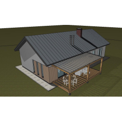 Одноэтажный дом с четырьмя спальнями 113м² (S101)