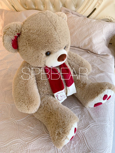 Плюшевый медведь 110 см кремовый Кевин