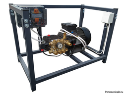 Насос плунжерный FW2 21/160 TS с эл. двигателем 380 В 5,5 кВт на раме с дистанц. кнопкой 24В