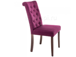 stul Amelia dark walnut/fabric purple