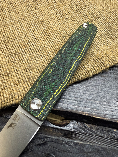 Фрикционный складной нож Скин-ду Малый сталь ELMAX, рукоять карбон