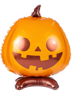 Шар 3D (22''/56 см) Фигура на подставке, Тыква на Хэллоуин