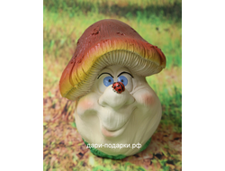 Гриб Улыбка 12*9см  полистоун Россия 679/012491