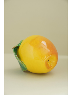 Яблоко с листом (желтое)