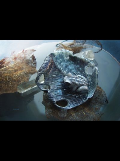 Брошь с лягушкой "Принц с окраин Ранней Осени"