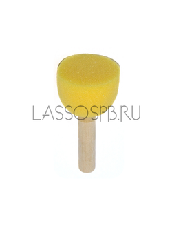 Кисть-губка круглая D 50 мм короткая ручка