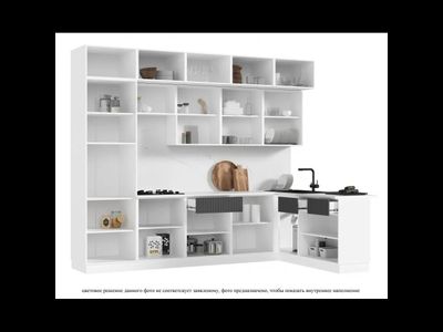 Кухня угловая "МРКГ 200/Оливия"  Белый/Кашемир 3х1.8 м (МР)