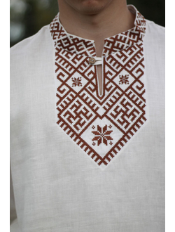 Рубаха "Сердечная" со стойкой