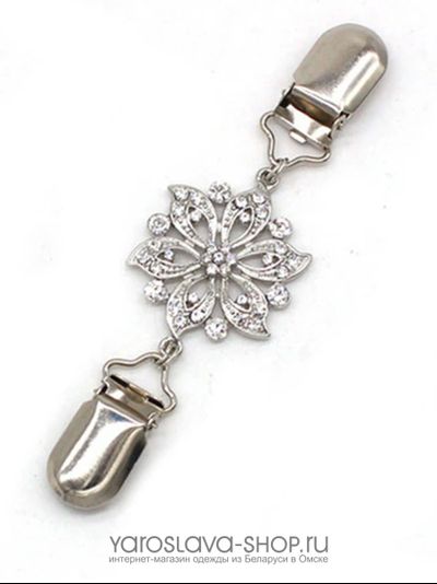 АЛ-153. Зажим для блузки в виде цветка со стразами