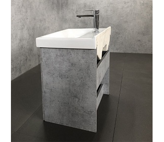 Тумба-умывальник "Осло-60" бетон светлый с раковиной  Fest 60 F01