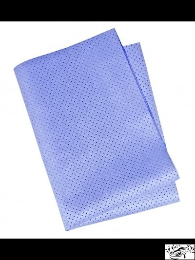 Замша искусственная перфорированная синяя SALPA