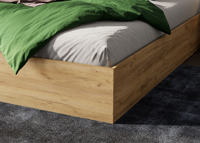 Дольче Кровать двойная 1,6*2,0 Дуб золотой/Белый (без основания)