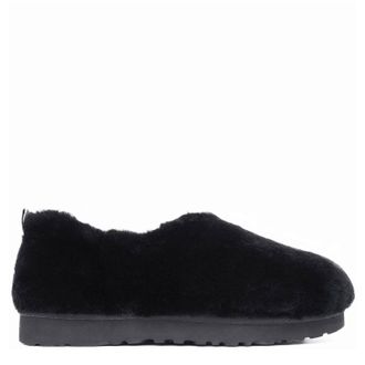 UGG HAILEY FLUFF SLIPPERS BLACK