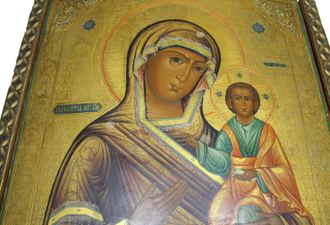 Икона  Божией Матери `Одигитрия`. Владимирские села. Конец XIX в.