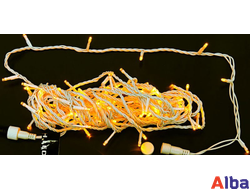 Гирлянда-Нить 10 м, 24В, ЖЕЛТЫЙ, IP65 ПВХ, статика