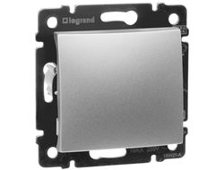 Legrand 770111, Valena Кнопка без фиксации, алюминий