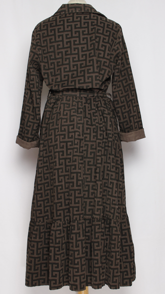 Платье-рубашка Бохо "ОРНАМЕНТ1" шоколад р.44-46