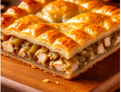 Пирог с курицей и капустой