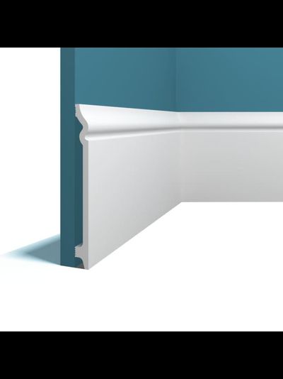 Плинтус напольный Перфект Plus P113, из дюрополимера, влагостойкий, под покраску, 2 метра