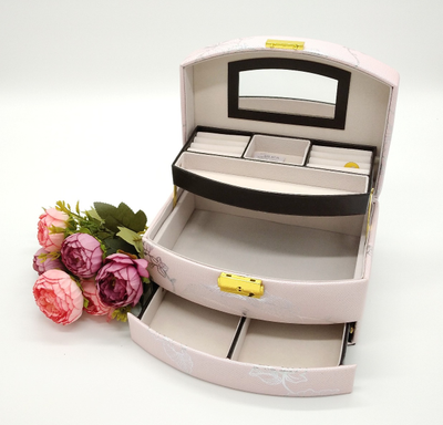 Шкатулка для ювелирных изделий,  22,5 х 16 х 13,5 см (7 цветов)