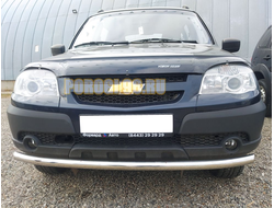 Защита переднего бампера d60 для Chevrolet Niva (2010-...)