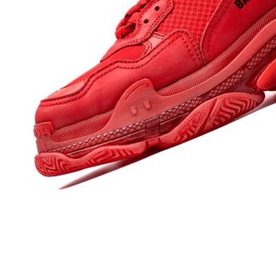 Balenciaga Triple S Clear Sole Sneaker Red