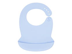 Нагрудник из пищевого силикона Голубой