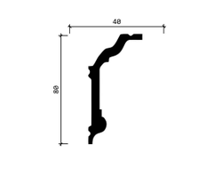Потолочный плинтус DECOR-DIZAYN DD502, из дюрополимера, под покраску, ударопрочный, 2 метра