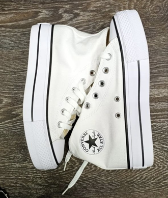 Converse platform weiß high clearance