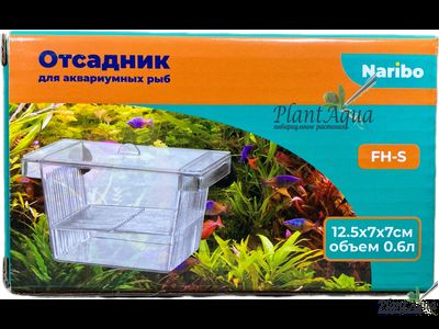 Отсадник Naribo FH-S для аквариумных рыб, с перегородкой, 125x70x70 мм
