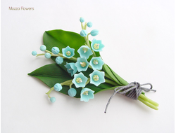 Заколка/брошь "Голубые ландыши".