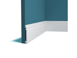 Плинтус напольный Перфект Plus P158, из дюрополимера, влагостойкий, под покраску, 2 метра