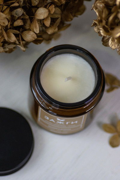 Аромасвеча "Пачули & Шафран" | Когда захочешь тепла | 90