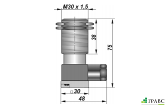 Индуктивный взрывозащищенный датчик SNI 25-10-D-K резьба М30х1,5