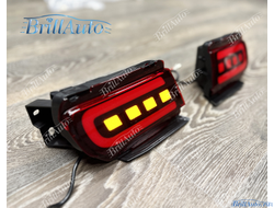 Противотуманки Toyota Land Cruiser Prado 150 LED красные (3 режима)