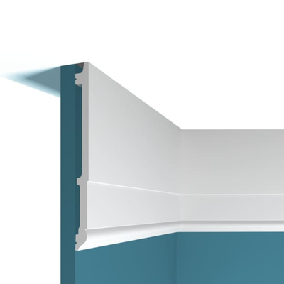 Плинтус напольный Перфект Plus P115, из дюрополимера, влагостойкий, под покраску, 2 метра