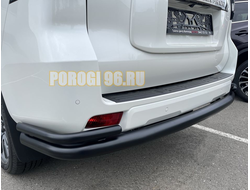 Защита заднего бампера угловая большая с покрытием «раптор» d76/42 для Toyota Land Cruiser Prado 150 Style (2019-)