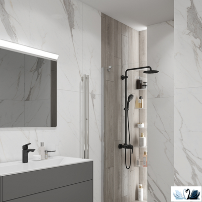 Керамогранит Creto Statvario Smart 80 х 160 см белый